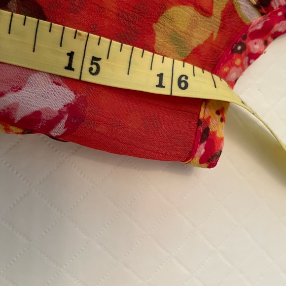 🦋 2 / $27. 🦋 Jacob Size Small Floral Orange & multicolour sleeveless blouse. - Picture 5 of 5